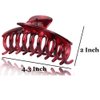 Liasun 4.3" Jelly Color Hair Claw Clip-Acrylic Strong Holding Power Hair Clips Hairgrip for Women and Girls Hair Barrettes for Medium or Long Hair (Wine Red)
