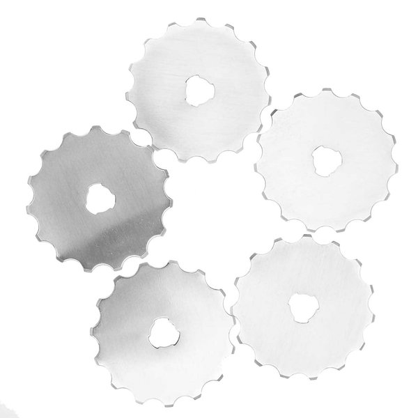 5Pcs Perforating Replacement Blades Crochet Edge Skip Blades Rotary Cutter Accessories for Crochet Edge Projects Fleece and Scrapbooking 45mm