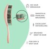 Ninabella Organic Detangling Hair Brush for Women, Men & Children - Does not Pull on Hair - Hair Straightening Brushes for Straight, Curly & Wet Hair - Unique Wave Hairbrush Rose Gold