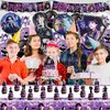 Wednesday Inspire Birthday Party Decorations, Wednesday Inspire Party Supplies Include Banner, Foil Balloons, Latex Balloons, Tablecloth, Cake Toppers