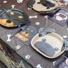 Dog Party Decorations, Dog Shape Plates, 81Pcs Doggy Party Supplies for Dog Kid Birthday, Includes Dog Plates, Let's Pawty Tablecloth, Napkins, Forks, Serves 20 Guests