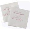 Hortense B. Hewitt Bridal Shower Paper Napkins 50-Count, Printed Pop the Champagne, 4.75-Inch (Folded)
