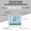 Thermostat for Home, Premium Heat Pump Room Temperature Controller, up to 2H/1C, Easy-to-Read Large Display，White Backlight