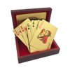 Yuanhe Gold Deck of Cards - Waterproof Playing Cards Luxury Playing Cards with Wooden Gift Box,Great for Poker Cards Game, Game Nights and Casino Party