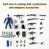 ENHANA 8 PCS Building Block City Policeman Action Mini-Figures with Multiple Military Weapons Accessories SWAT Model Equipment Assembly Building Toys Party Favors Gift for Boys