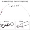 Fishing Egg Sinker Rigs, 8pcs Saltwater Flounder Rigs Fishing Wire Leader Egg Sinker Weights Swivel Snaps Ready Rigs Grouper Bottom Fishing Rigs Gulf Rig Surf Fishing Rigs (8PCS 1/2 OZ)
