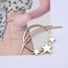 Iaceble Minimalist Hollow Circle Haripin Hair Clip Gold Star Hair Stick Barrette Geometry Circle Hair Clips Barrette Open Circle Hair Pin Headclip Accessory for Women and Girl Headdress (gold)