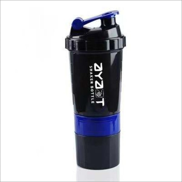 Ayaat Premium Shaker Bottle - 16oz,500ML, Leak-Proof, BPA-Free - Perfectly Mix Protein Shakes & Smoothies - Your Fitness Companion - Black/Blue