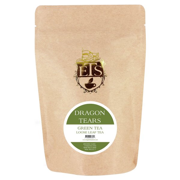 English Tea Store Loose Leaf, Jasmine Dragon Tears Green Tea Pouches, 4 Ounce