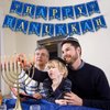 Happy Hanukkah Banner and Hanukkah Hanging Swirls Decorations, Chanukah Festival Party Decorations,Chanukah Themed Party Supplies