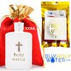 Holy Water Pope Francis Vial ✞ Pope Blessed Portable Bottle ✞ The Only Authentic Certified Holy Water Font Online ✞ Vatican Direct Baptism Wedding Christian Catholic God Jesus Religious (100mL)