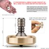 DjuiinoStar Premium Spinning Top, Brass Collar with Titanium Stem, 8-10 Minutes, High Precision EDC Desktop Toy DST-814R