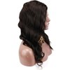 Voloria 10A Brazilian Human Hair U Part Lace Front Wig with Baby Hair Natural Black Color for Women 130% Density 20inch