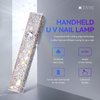 TAYE Handheld UV Nail Lamp, UV Light for Gel Nails, Portable Mini Nail Light, Gel Nail Stickers for Fast Curing, Gel Nail Polish USB Nail Dryer for Home DIY Manicure Nail Art, AB Diamond