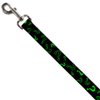 Dog Leash Question Mark Scattere2 Black Neon Green 4 Feet Long 1.5 Inch Wide