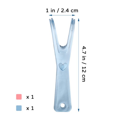 Dental Floss Holders Dental Flosser Built-in Spool Flat Wire Dental Floss Replacement Racks (Pink + Blue)