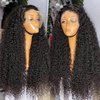 AUOCATTAIL Deep Wave Lace Front Wigs Hair 13x4 Pre Plucked 180 Density Deep Part Curly Wigs Simulation Human Hair for Black Women (30 Inch)