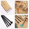 RUBFAC Polymer Clay Tools, Clay Tools Kit, 24pcs Clay Sculpting Tools Set with Stylus and Rock Painting Kit - Air Dry Clay Modeling Tools for Pottery and Sculpture