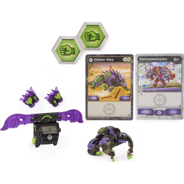 Bakugan Ultra, Gillator with Transforming Baku-Gear, Armored Alliance 3-inch Tall Collectible Action Figure