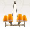Royal Designs CS-1003-5YEL-6 Clip On Empire Chandelier Lamp Shade, 3" x 5" x 4.5", Yellow, Set of 6