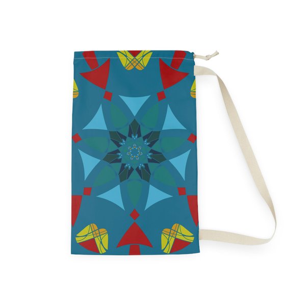 Colorful Laundry Bag Mandala Design Eco-Friendly Storage Home Gift Students Boho Chic '2.uncommon.journey' Art Mitzisniftis