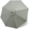 MASTERCANOPY Patio Umbrella 9 ft Replacement Canopy for 8 Ribs-Grey