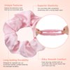 Satin Hair Scrunchies for Women,Satin Hair Ties Softer Than Silk Scrunchies for Hair Sleep,Silk Hair Ties No Damage,Elastics Ponytail Holder,Black Gray Ivory