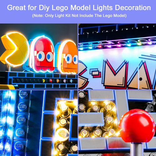 Hilighting Upgraded Light Kit Compatible with Lego Icons PAC-Man Arcade Building Blocks Model, Lights Decoration Compatible with Lego 10323 (Model Not Included)