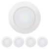 ECOELER 4 Inch LED Disk Light, Dimmable Flush Mount Ceiling Light, 10.5W 650Lm, 3000K Warm White, Aluminum Baffle Trim, Wet Location, ETL&Energy Star, 4Pack