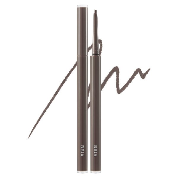 BBIA Last Auto Gel Eyeliner SLIM 5 Colors – Ultra-Fine Waterproof Mechanical Gel Eye Liner Pencil Smudge-Proof Easy Drawing Smooth Gliding Texture Vegan Korean Eye Makeup (S3 MUTE BROWN SLIM R)