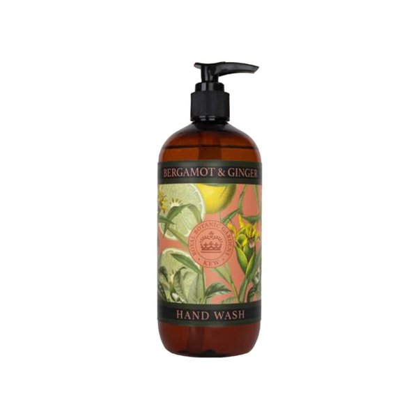 The English Soap Company Kew Gardens Luxury Hand and Body Wash, Refreshing Botanical Wash with a Rich Lather, Enriched with Soothing Aloe Vera and Vitamin E, Bergamot and Ginger Scent 500ml