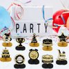 10PCS Retirement Party Decorations，Retirement Honeycomb Centerpieces Gold and Black Retirement Table Decorations for Happy Retirement Party Supplies Man and Women
