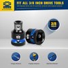 BLACKROBOT 2PCS Impact Bit Holders 3/8 Inch Square Drive to 1/4 Inch Hex Socket Adapter for Impact Wrench
