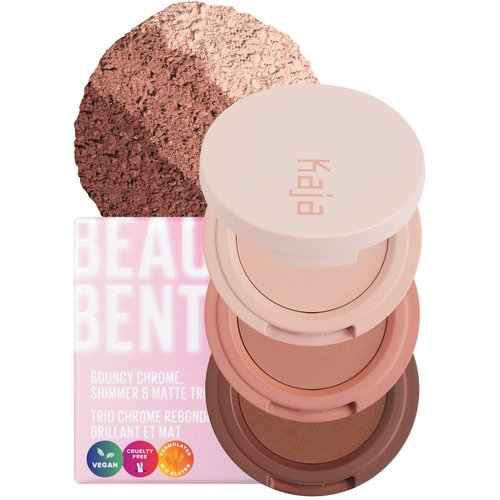 KAJA Beauty Bento Collection - Bouncy Eyeshadow Trio | Burnt Sandy Brown Tones, Travel Size, 13 Velvet Dream, 2019 Allure Best of Beauty Award, 0.03 Oz