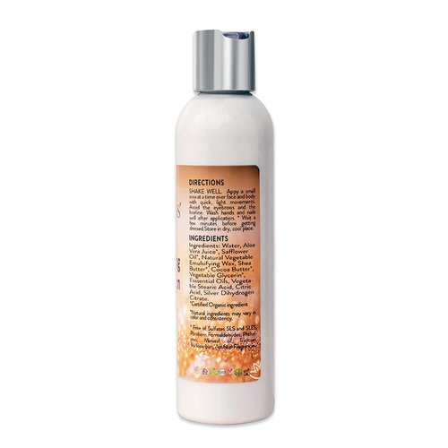 GLIMMER GODDESS Organic Body Lotion - Medium Level 2 Diamond Shimmer, 8 oz