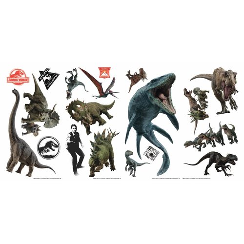 Jurassic World Fallen Kingdom Peel and Stick Wall Decals by RoomMates, RMK3798SCS