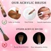 heemeei Kolinsky Acrylic Nail Brush Size 10- Nail Brushes for Acrylic Application - Acrylic Powder Brush for Nail Art - Nail Acrylic Brush for Professional Manicure DIY Home Salon (10#)