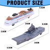 Crelloci 2PCS Aircraft Carrier Toy Cruise Ship with Lights and Sounds, Model Aircraft Carrier Navy Ship, Nautical Decorations Ocean Theme Party Supplies for Boys Gift Age 3-8 Collection