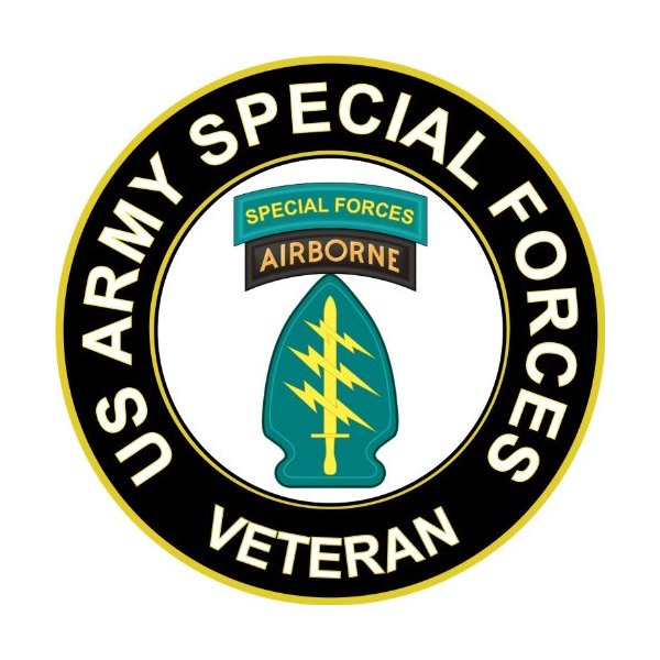 Military Vet Shop U.S. Army Veteran Special Forces Airborne Window Bumper Sticker Decal 3.8"