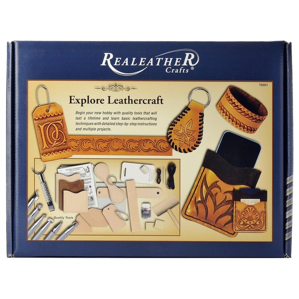 Realeather Explore Leathercraft Kit, Brown