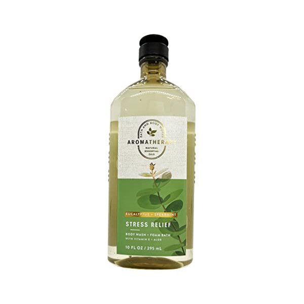 Bath & Body Works Aromatherapy Stress Relief - Eucalyptus + Spearmint Body Wash & Foam Bath, 10 Fl Oz