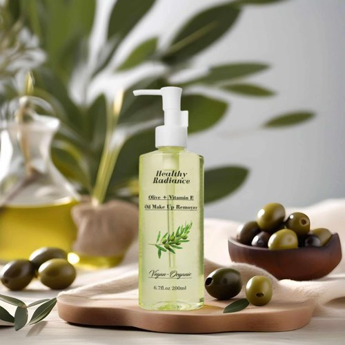 Oil Make Up Remover|100% Vegan-Organic Olive+Vitamin E Rosemary Oil Pore Control Oil Make Up Remover For Face Deep Cleansing Lightweight |Unscented For All Skin Types| Cruelty Free | 6.7 Fl Oz. 200 ml