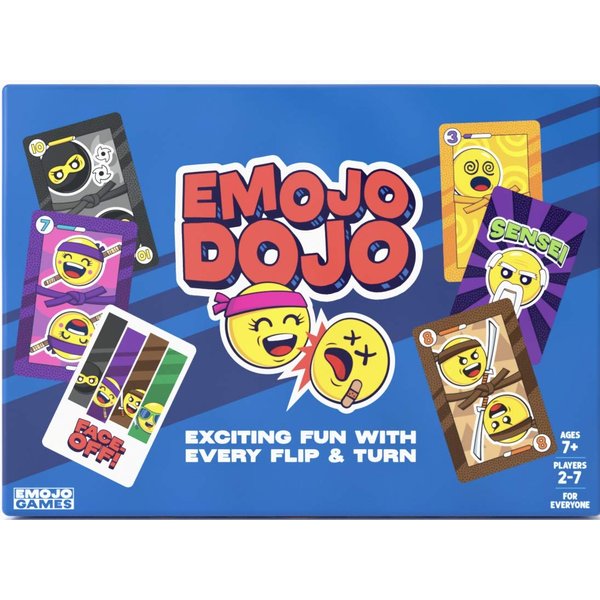 EMOJO Dojo: Exciting New Card Game for Kids, Teens, Super Fun for Family Game Night, Cards for Birthday, Christmas, Holiday, Easter Basket, Classroom Game -Great Fun Emoji 3 Levels of Play-Age 7+