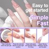 MEKK Solid Nail Glue15g with Handheld UV Nail Lamp,Super Strong Nail Glue,Soft Gel Nail Glue for Press Ons, Mini uv nail lamp for Nail Art DIY,Nail Glue Portable UV Nail Light Kit for Salon