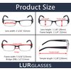 LUR READING GLASSES 4 pack Include Sun Readers