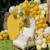 Yellow Gold Confetti Party Balloons, 50pcs12 inch Mustard Yellow Balloons Light Yellow Gold Latex Balloons for Birthday Wedding Baby Shower Bride Sunflower Theme Party Decoration