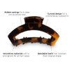 TELETIES - Tiny Open Claw Clip - Strong Grip, Bendable Teeth, Comfortable Open Cutout Design - Ideal for Thin Hair, Kids, Half-up Hairstyles - For All Hair Textures - Tortoise