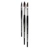 da Vinci Brushes 4250DV Watercolor Brush Set, Quill Size 2, Slant Size 10, Oval Size 12, Black, 3 Each