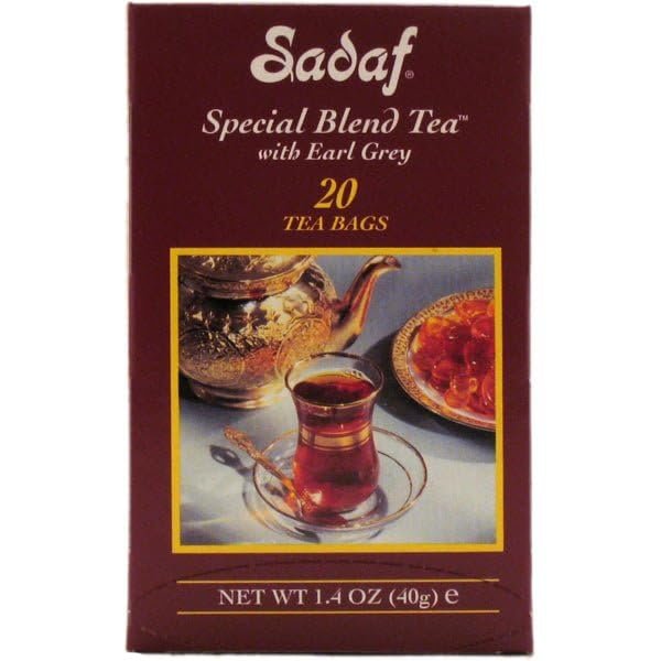 Sadaf Earl Grey Tea Bags | Special Blend Earl Grey Ceylon Black Tea | Product harvested in Sri Lanka | 20 tea bags
