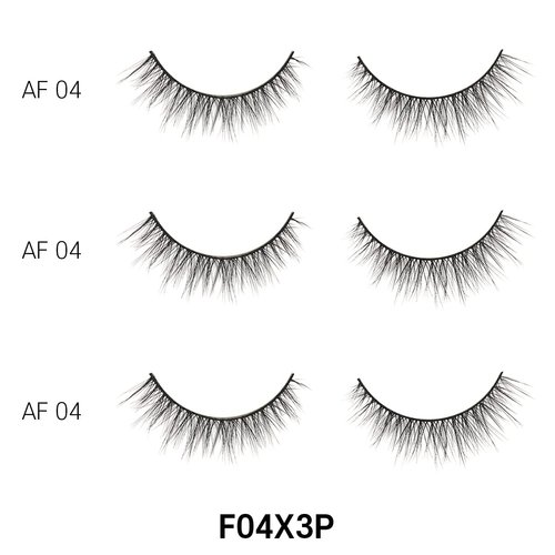 Laflare 3D Cashmere False Eyelashes 3 pcs Multipack, Ultra Soft, Glam, Wispy, Fresh, Luxurious, Cruelty-Free, Reusable, 100% Cashmere Texture, Fake Eyelashes 3 Pairs Eco Pack (F04X3P)